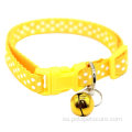 Fashion Lindo Dot Print Bell Collar de mascota ajustable